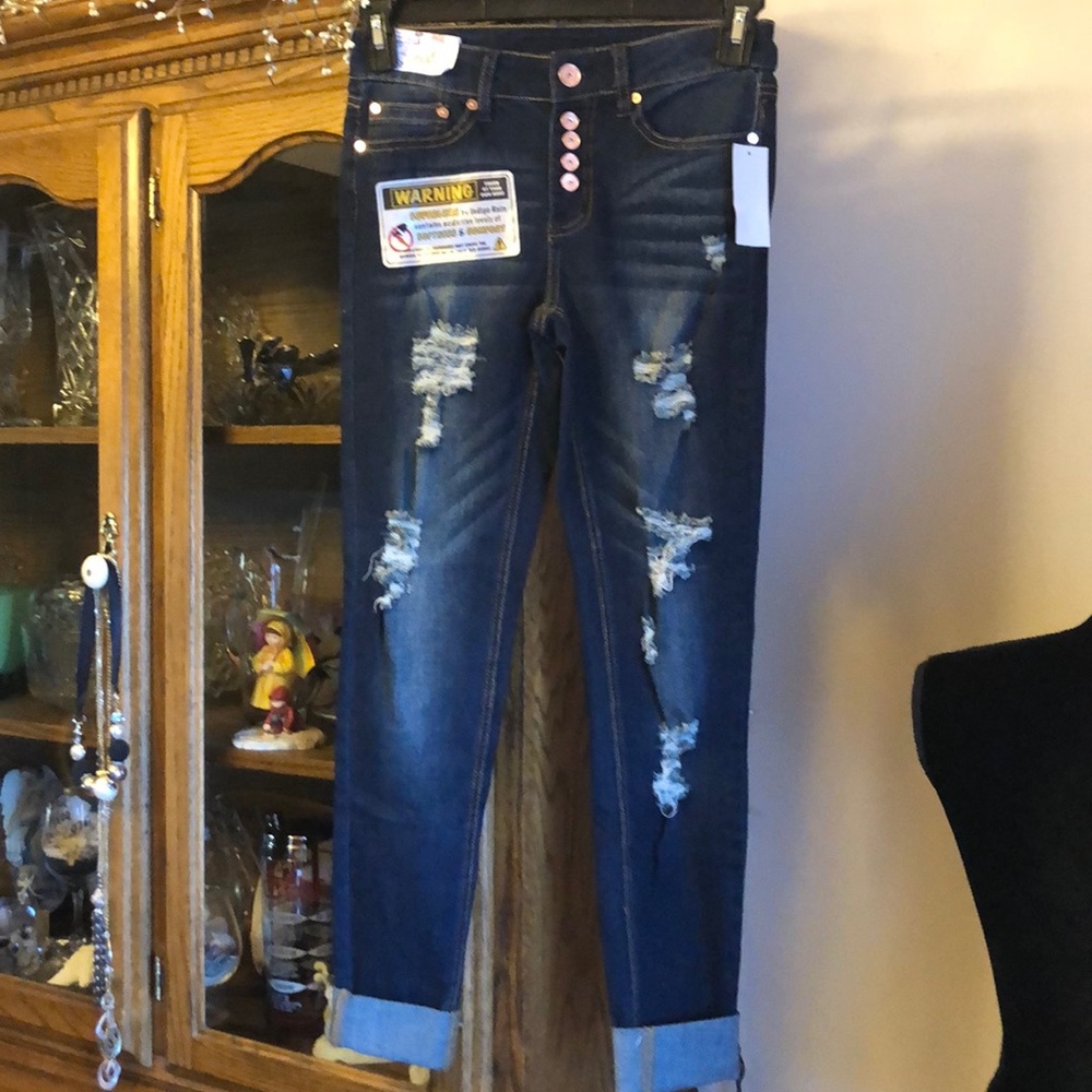 NWT Sz 3 “Indigo Rein” distressed PRICE FIRM